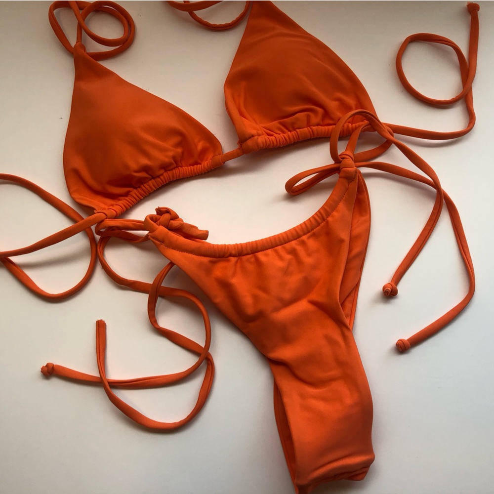 FINAL! NEW! MOSHENGQ1 ORANGE STRING BIKINI